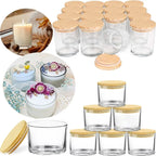 Photophore bocal en verre transparent