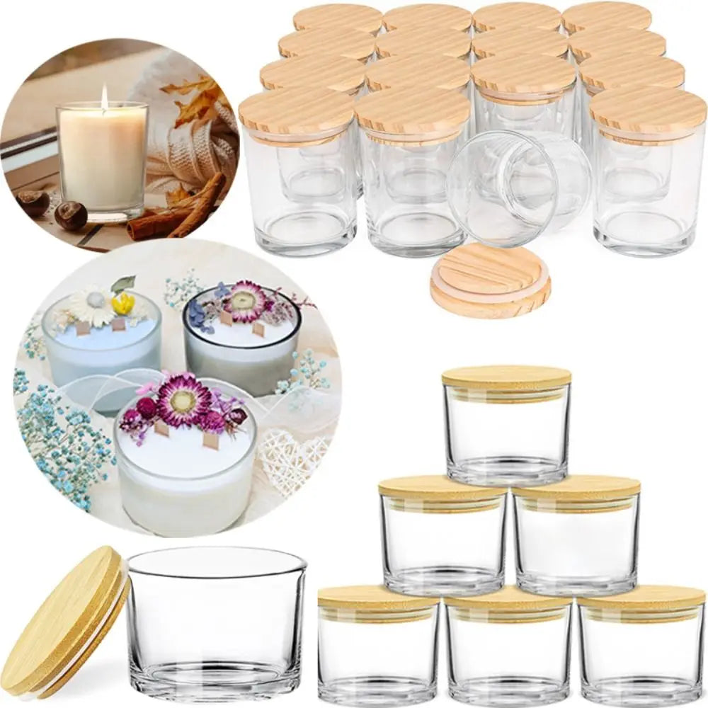 Photophore bocal en verre transparent
