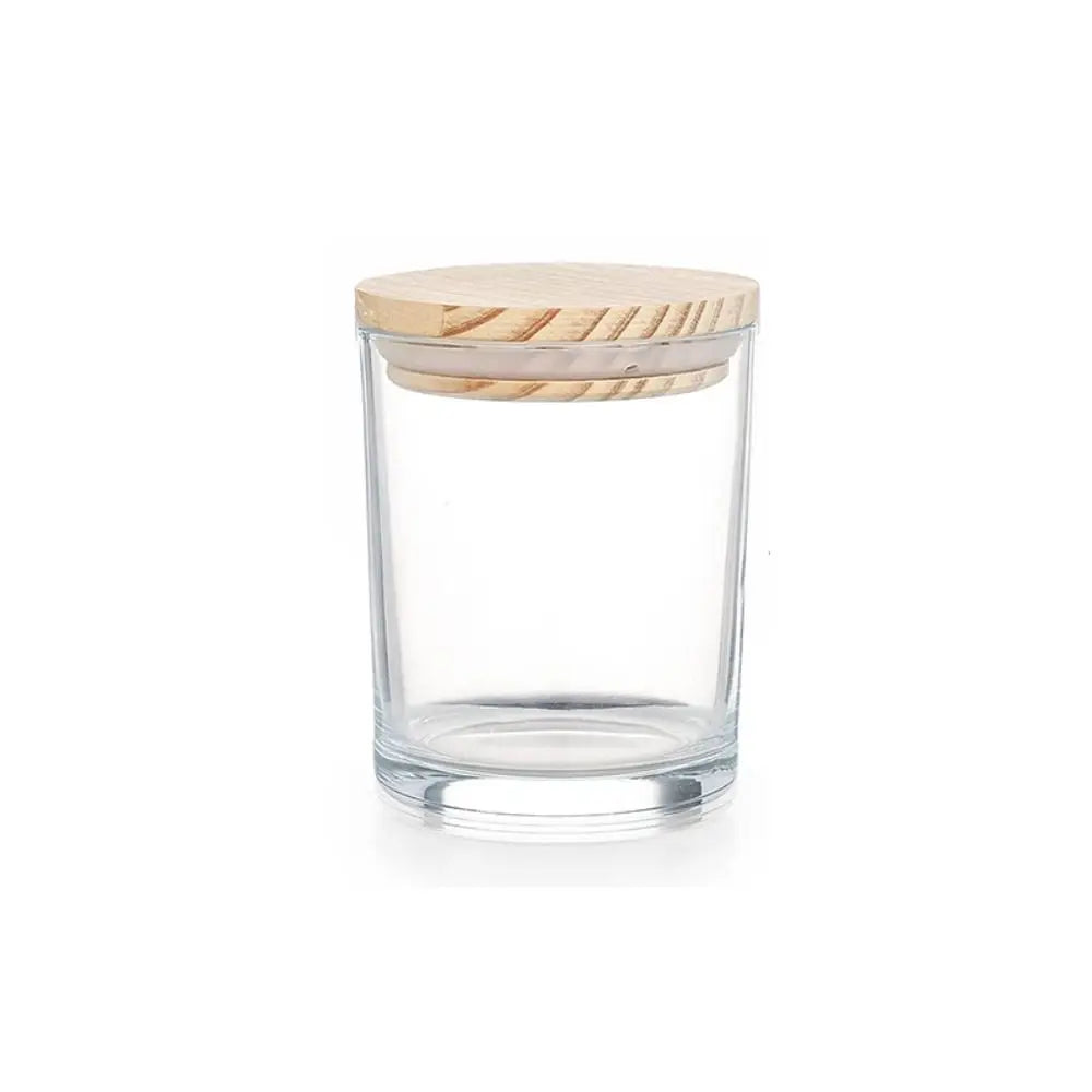 Photophore bocal en verre transparent