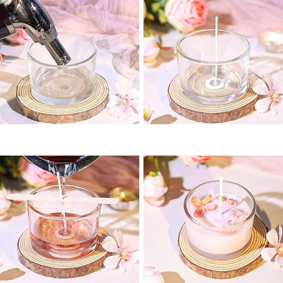 Photophore bocal en verre transparent