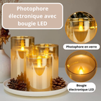 Photophore électronique avec bougie LED