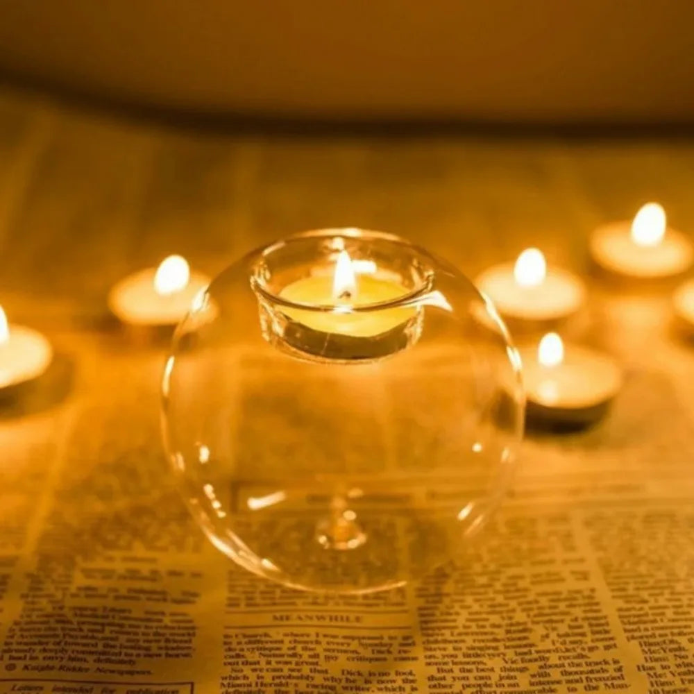 Photophore rond en verre