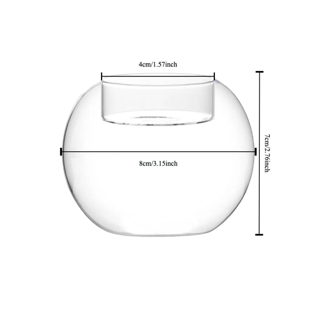 Photophore rond en verre