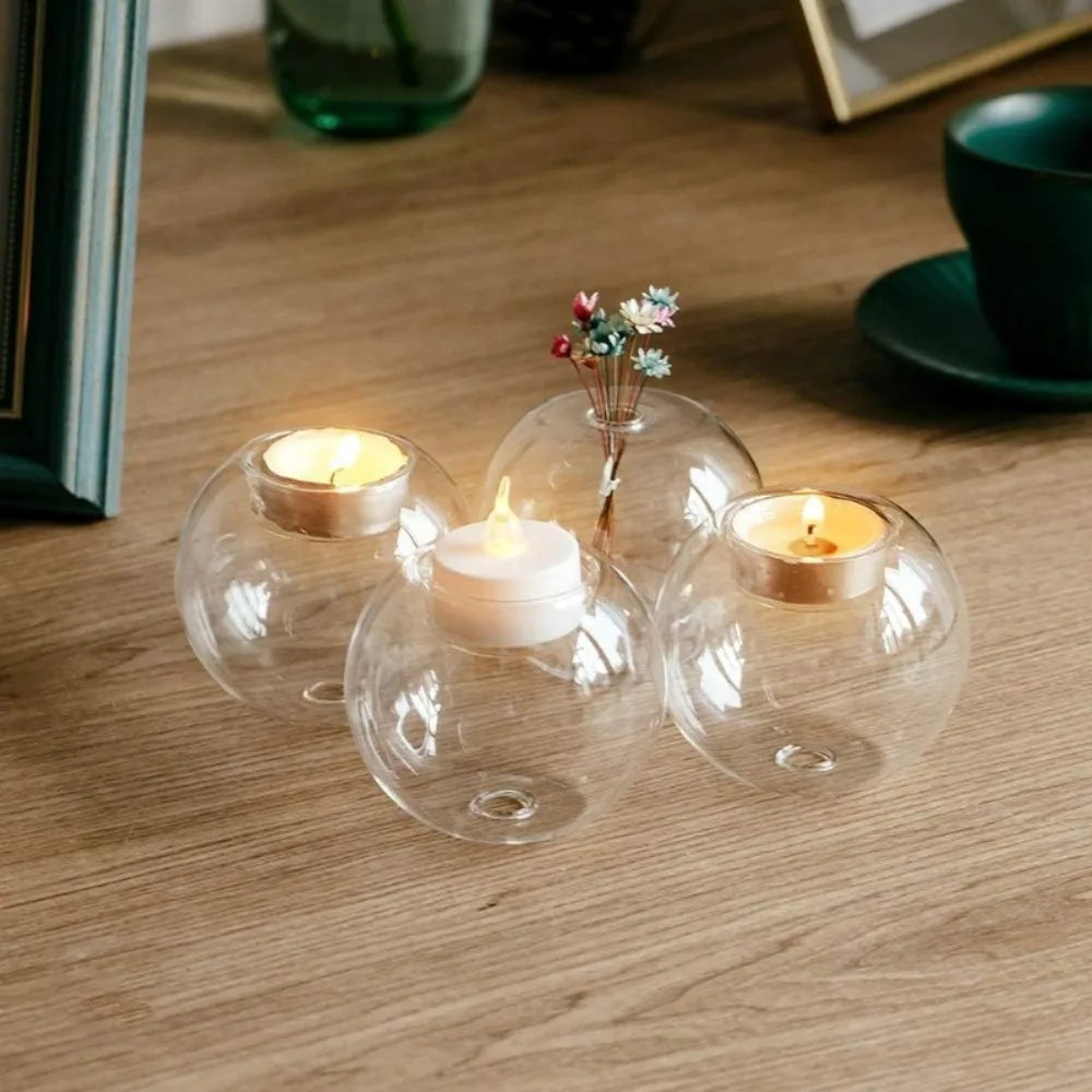 Photophore rond en verre