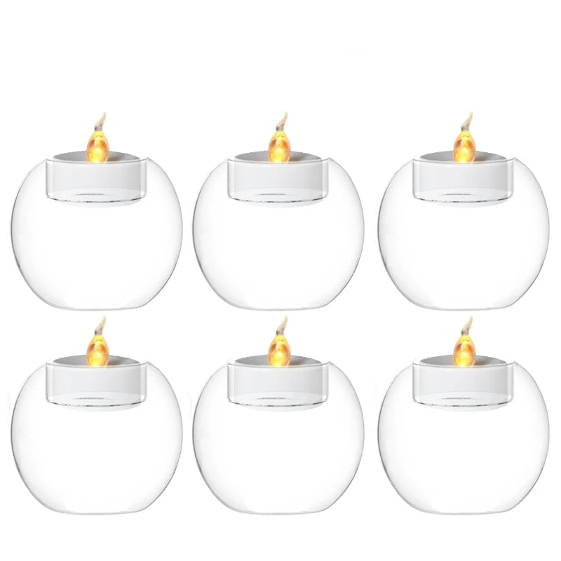 Photophore rond en verre