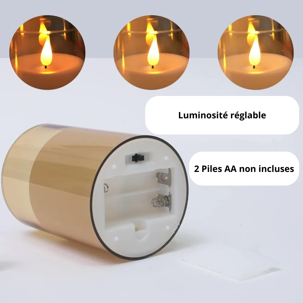 Photophore électronique avec bougie LED