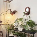 Porte-bougie mural miroir intégré