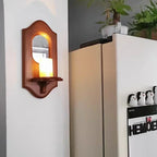 Porte-bougie mural miroir intégré