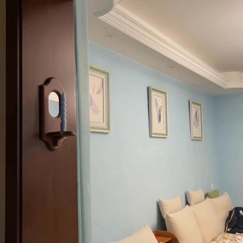 Porte-bougie mural miroir intégré