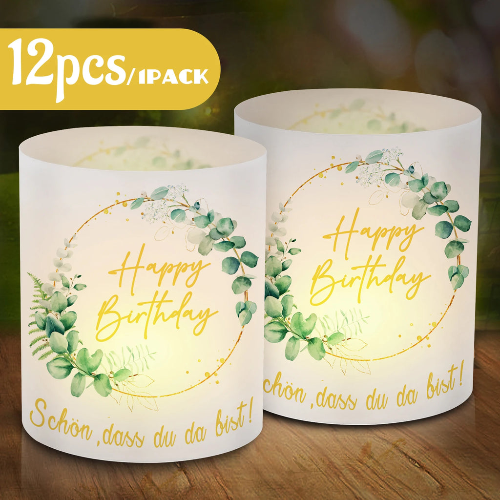 Lot d'étiquettes pour photophore anniversaire