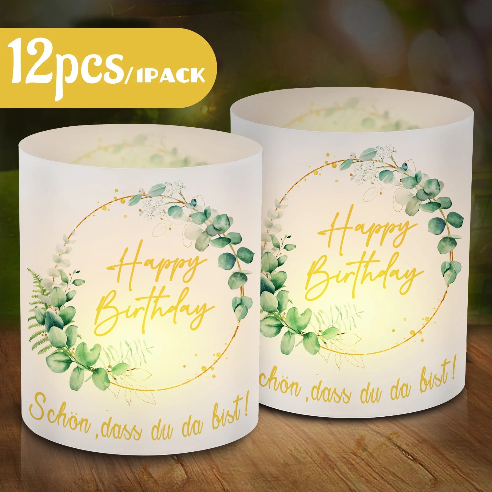 Lot d'étiquettes pour photophore anniversaire