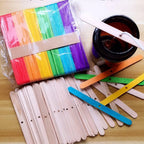 Lot de mèches de bougie en coton ciré avec support