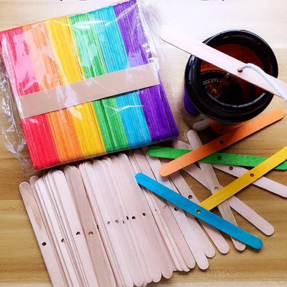 Lot de mèches de bougie en coton ciré avec support
