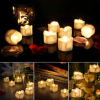Lot de mini bougies LED design