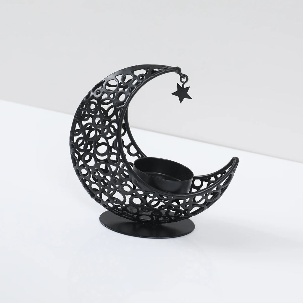 Photophore en métal lune calendrier Ramadan