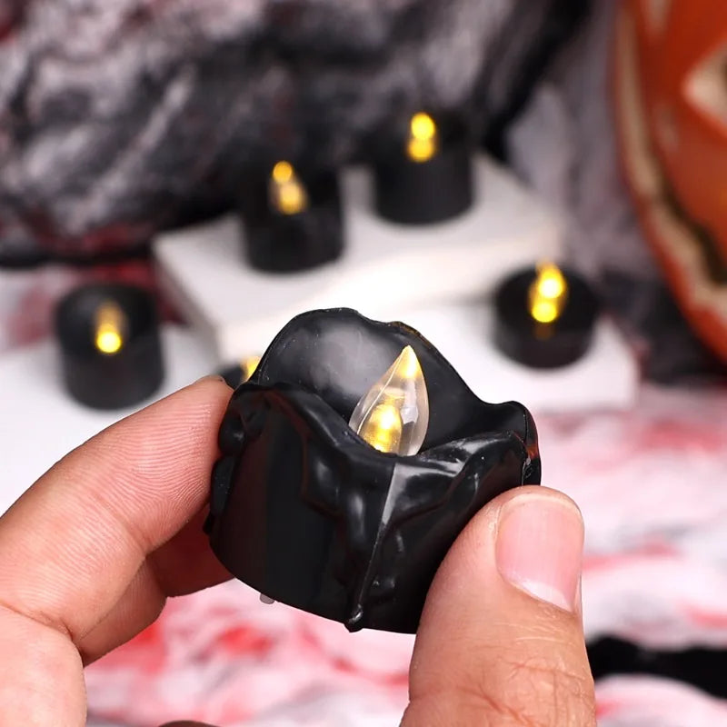 Lot de bougies LED design noir