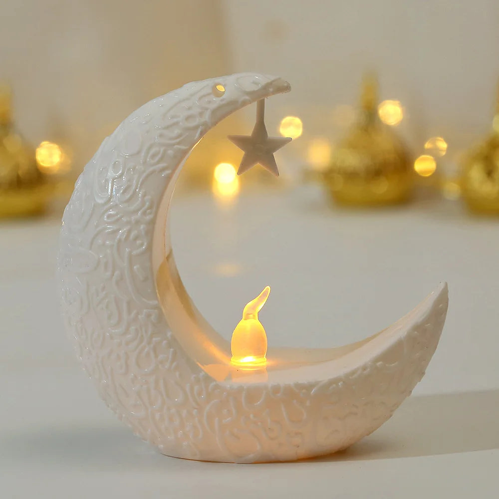 Lanterne en métal islamique LED décoration Aid
