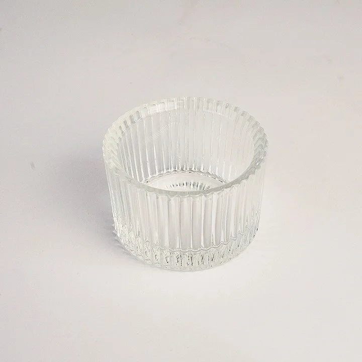 Lot de photophore en verre transparent