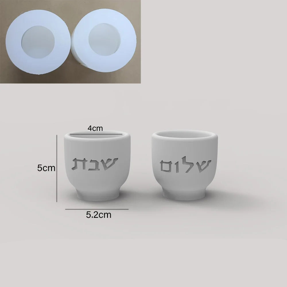 Moule en silicone bougeoir Shabbat
