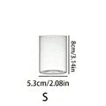 Photophore cylindrique en verre transparent