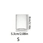 Photophore cylindrique en verre transparent