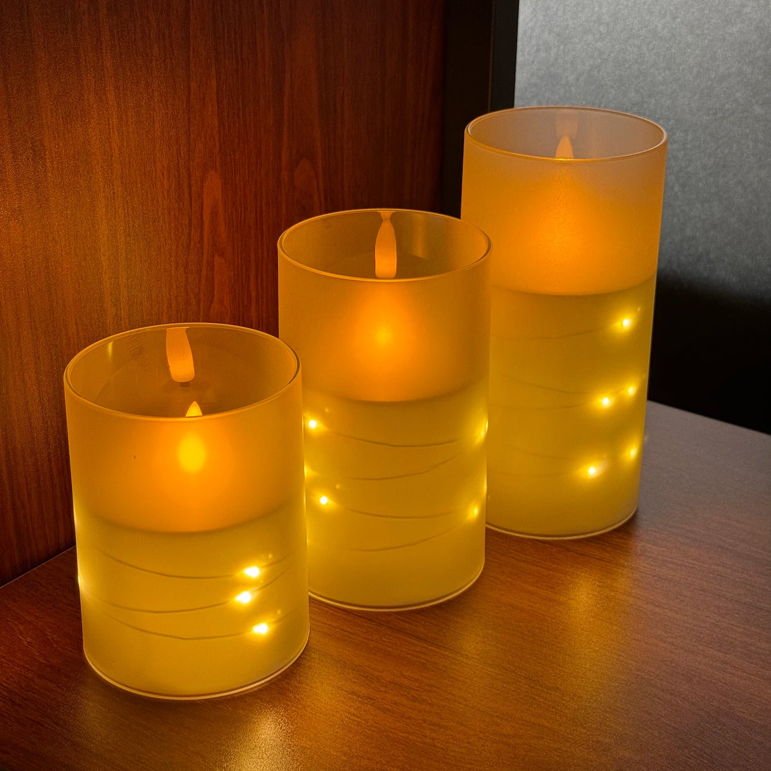 Photophore électronique avec bougie LED