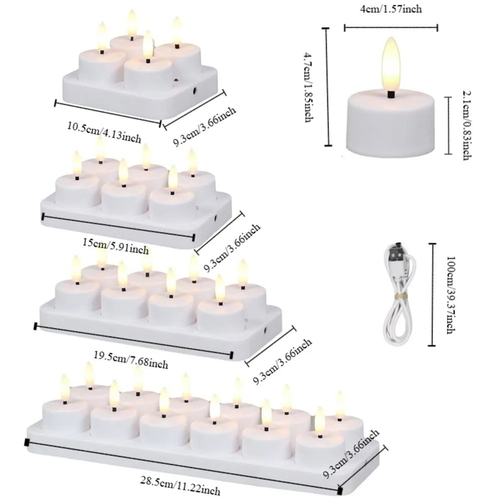 Lot de mini bougies LED