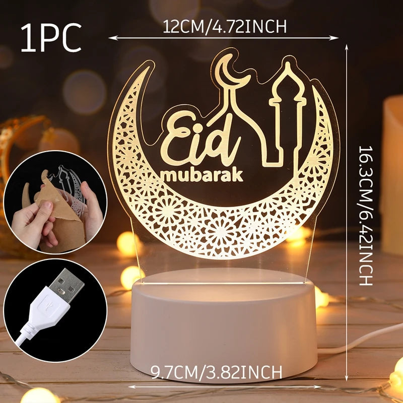 Photophore en métal lune calendrier Ramadan