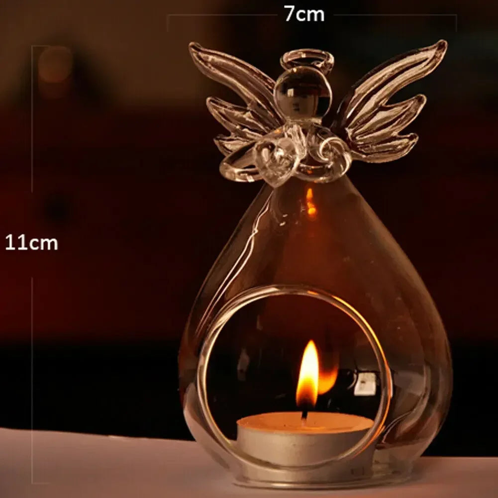 Photophore ange en verre