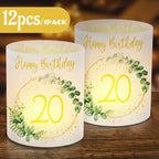 Lot d'étiquettes pour photophore anniversaire