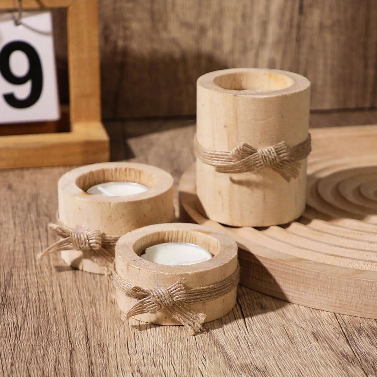 Photophore en bois