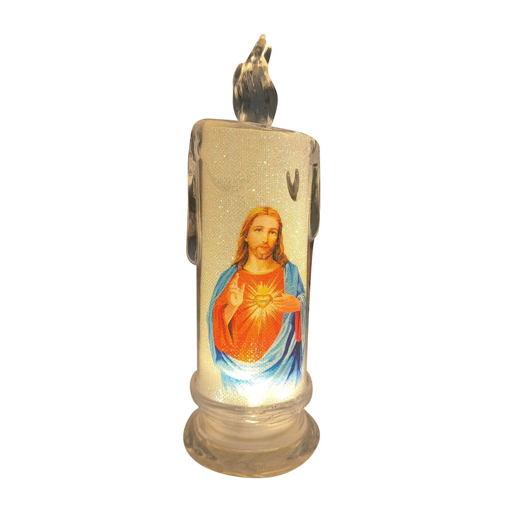 Bougie LED catholique Jésus