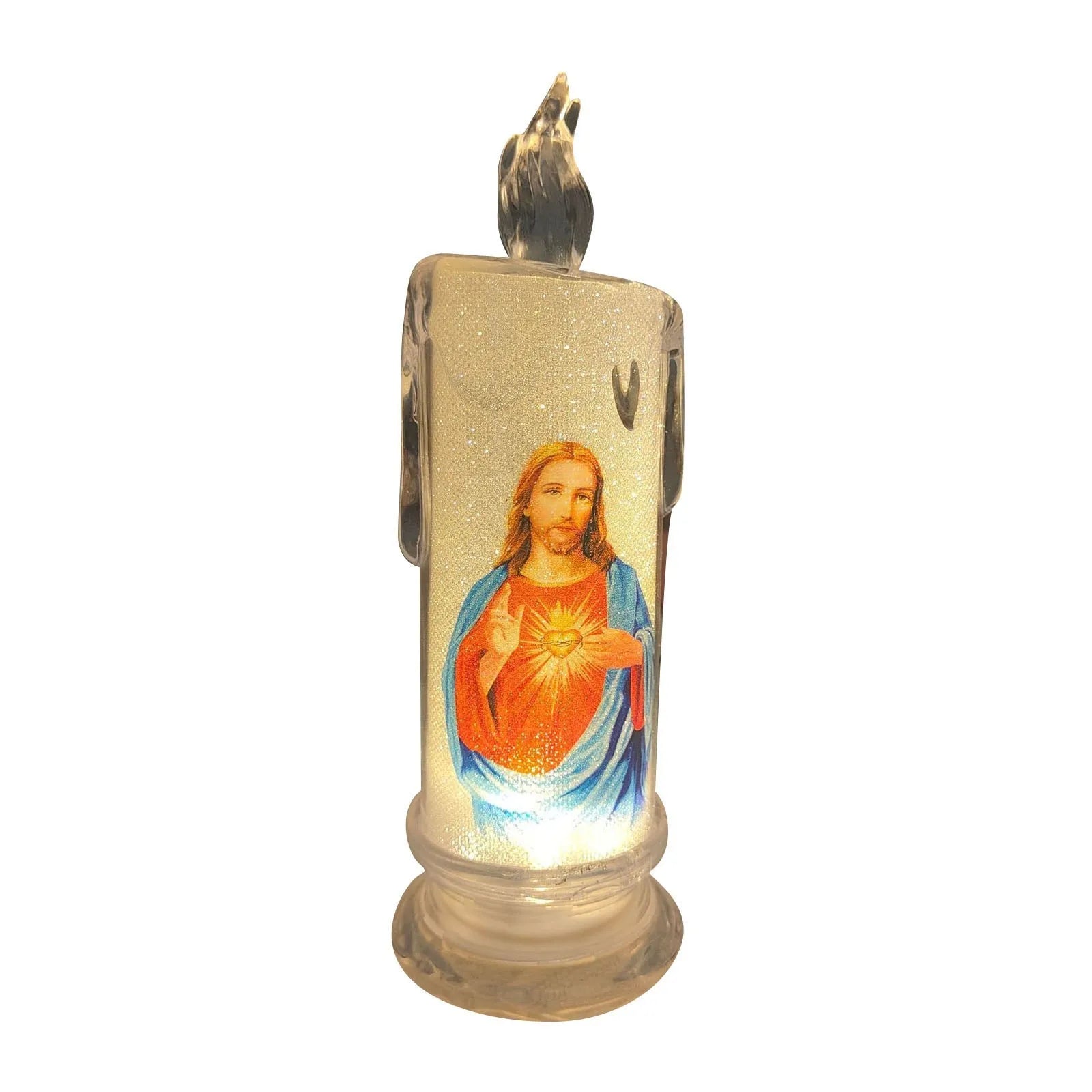 Bougie LED catholique Jésus