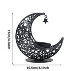 Photophore en métal lune calendrier Ramadan