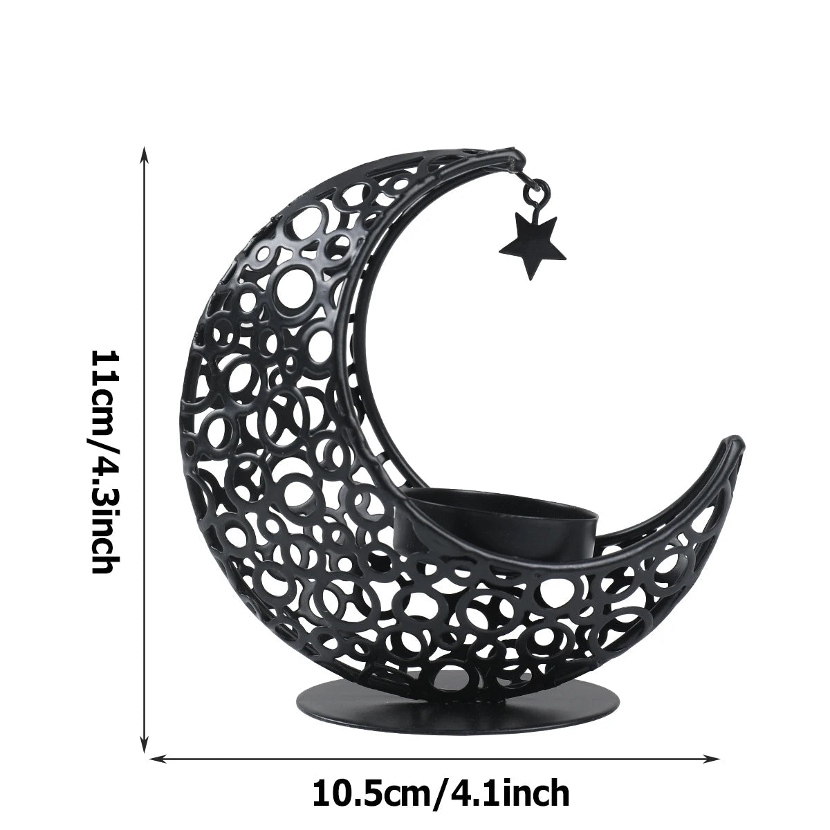 Photophore en métal lune calendrier Ramadan