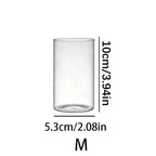 Photophore cylindrique en verre transparent