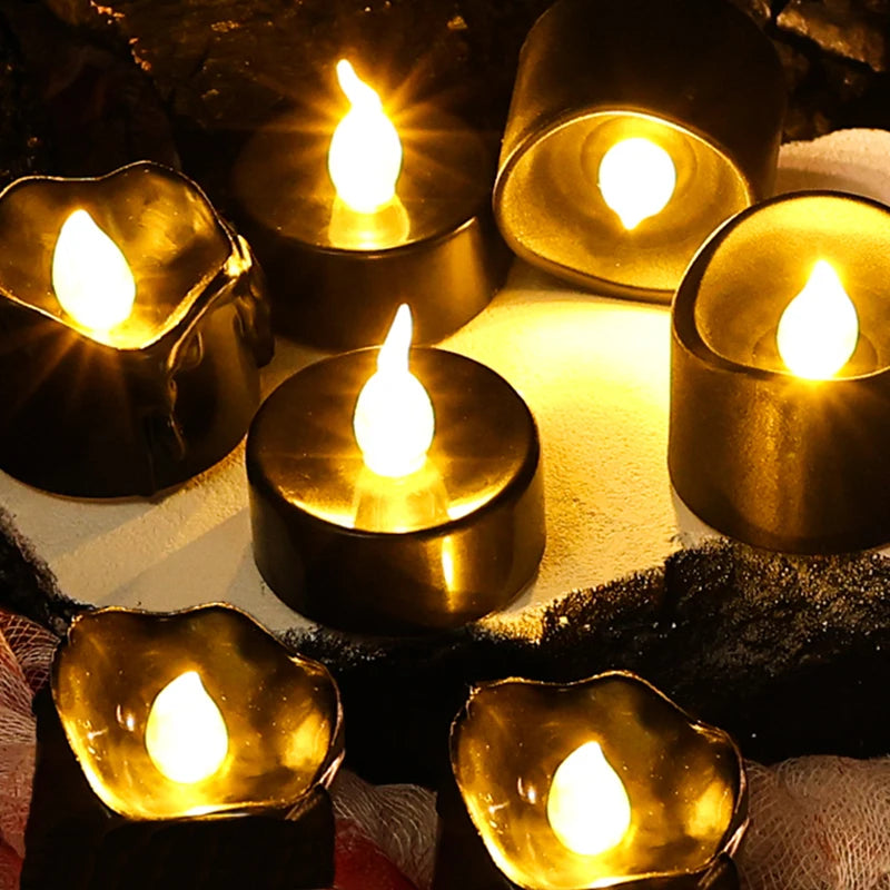 Lot de bougies LED design noir
