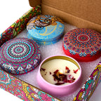 Lot de boîtes à bougies aromatisées
