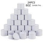 Lot de 24 boîtes à bougies en métal