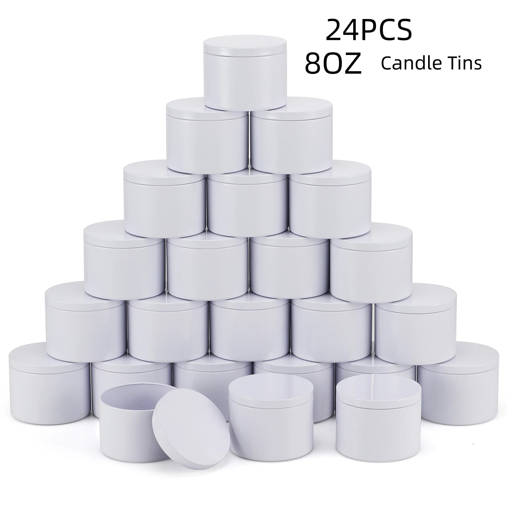 Lot de 24 boîtes à bougies en métal