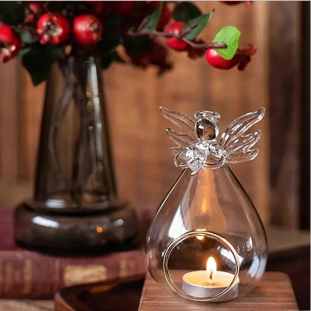 Photophore ange en verre
