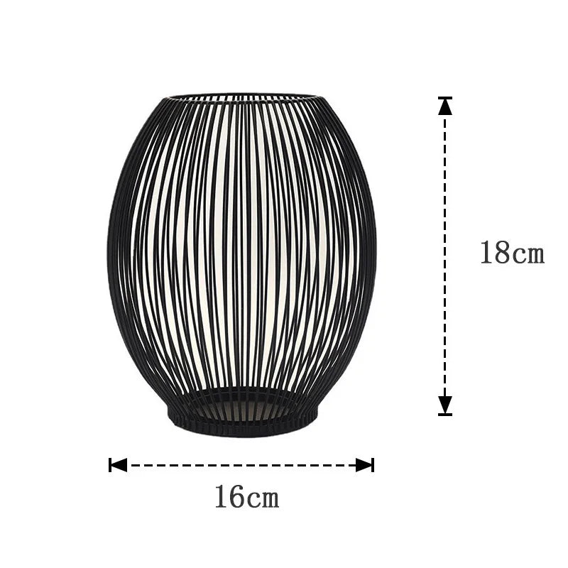 Photophore lanterne en fer noir