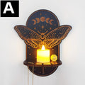 Porte bougie mural en bois