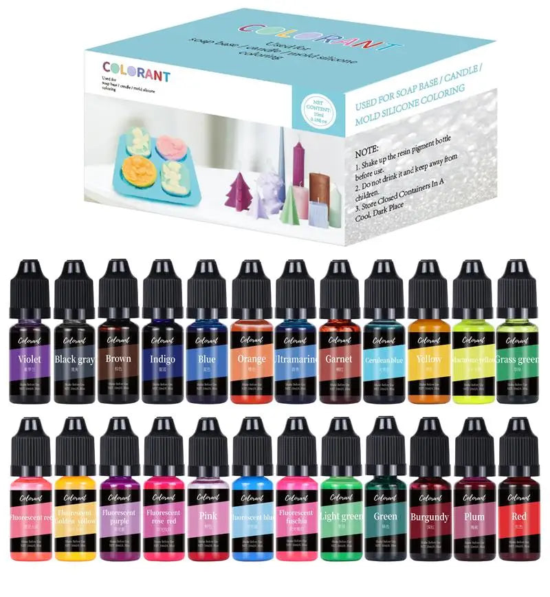 Lot de colorants pour bougies