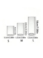 Photophore cylindrique en verre transparent