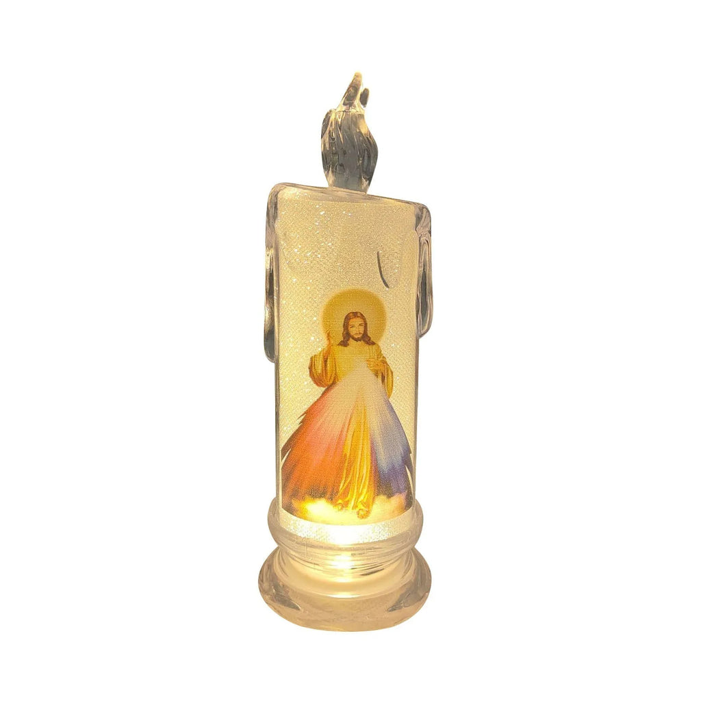 Bougie LED catholique Jésus