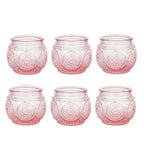 Lot de photophores colorés en verre votif