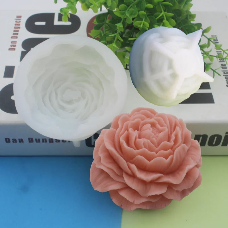Moule en silicone pour bougie grande fleur
