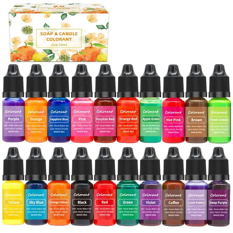 Lot de colorants pour bougies