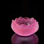 Photophore en verre coloré fleur de lotus